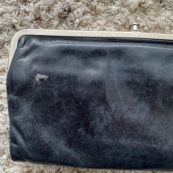 Hobo Leather Frame Wallet / Clutch – Black - Picture 3 of 8